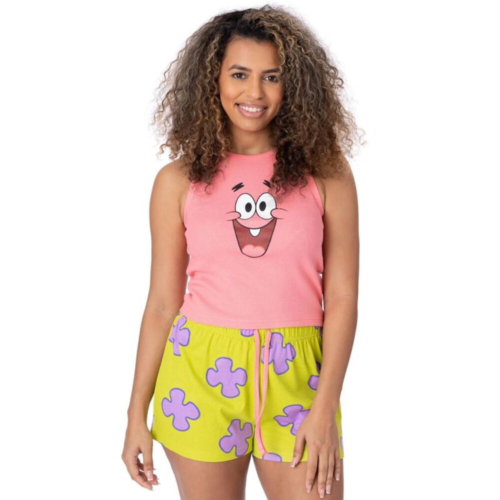 SpongeBob SquarePants Womens/Ladies Patrick Star Pajama Set / Pink/Yellow